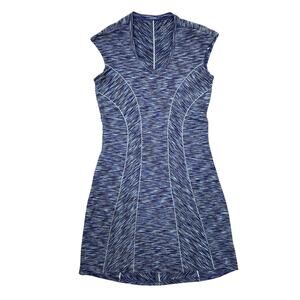 Title Nine Golf Dress Blue Cap Sleeve Longer Length Activewear Travel Size S
